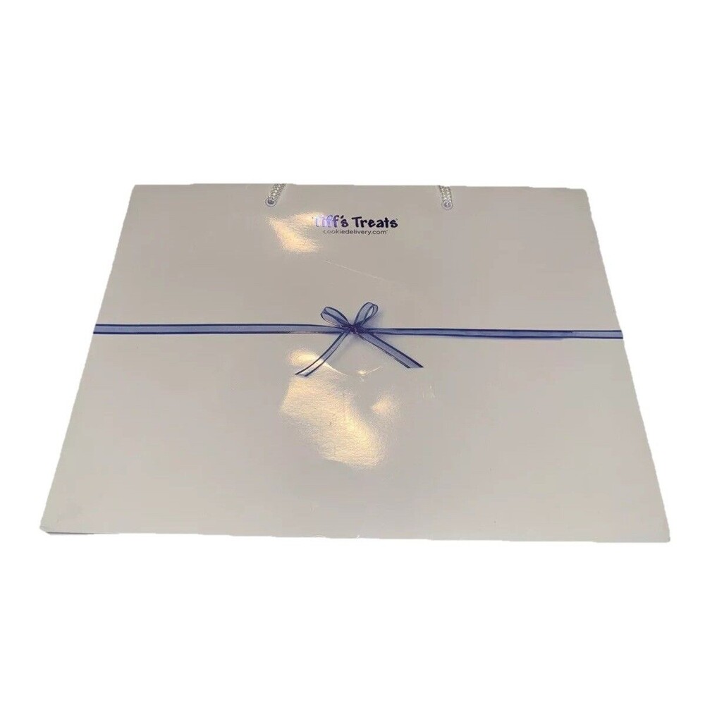 Large Tiff Treats White & Blue Gift Bag 17x12